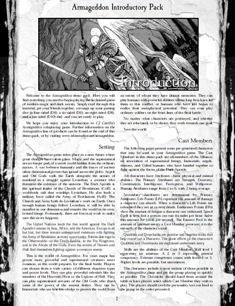 Armageddon Introductory Pack