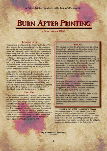 Burn after Printing