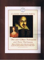 Classic Dinner Party:  Dine with William Shakespeare and Anne Hathaway