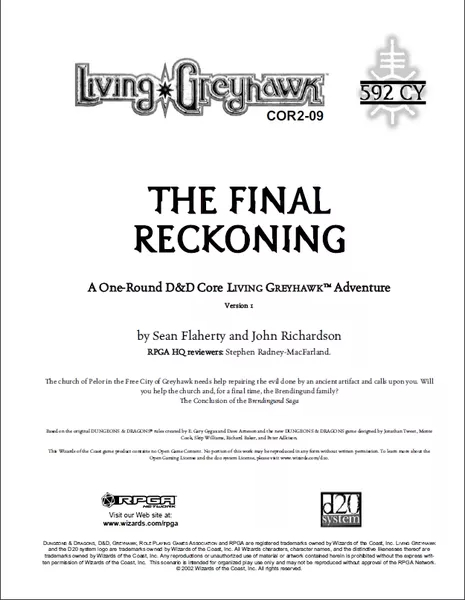 COR2-09: The Final Reckoning