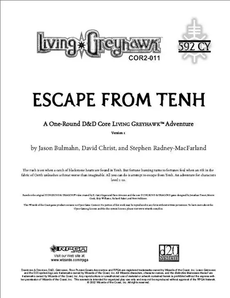 COR2-11: Escape from Tenh