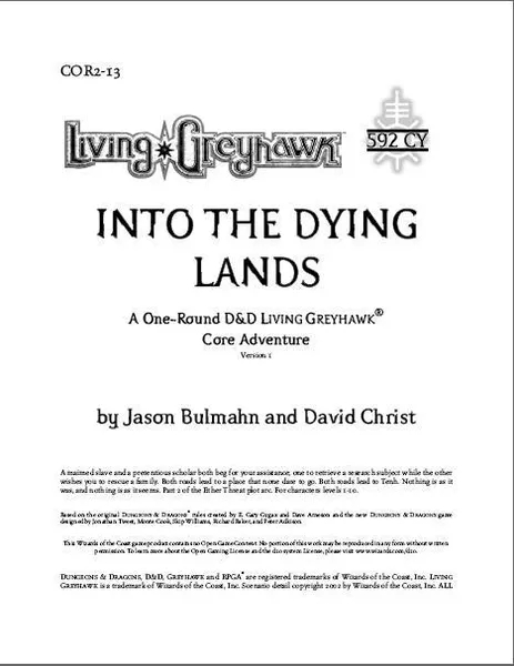 COR2-13: Into the Dying Lands