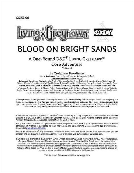 COR5-06: Blood on Bright Sands