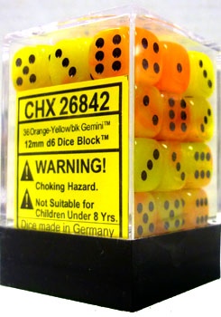 36 Gemini Orange Yellow/Black D6 - CHX26842