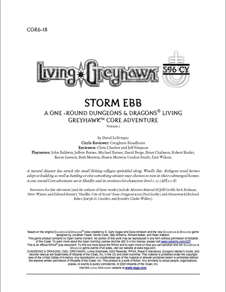 COR6-18: Storm Ebb