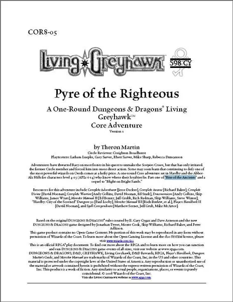 COR8-05: Pyre of the Righteous