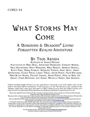 CORE1-14: What Storms May Come
