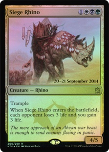 Siege Rhino - Foil - Prerelease Promo