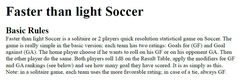 Faster than light Soccer