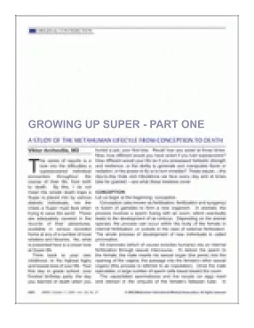 Growing Up Super -- Part One: Powerful Conception
