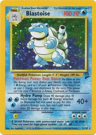 Blastoise - 2/130 - Holo Rare - Unlimited Edition