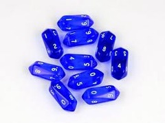 10 piece D10 Translucent - Aqua