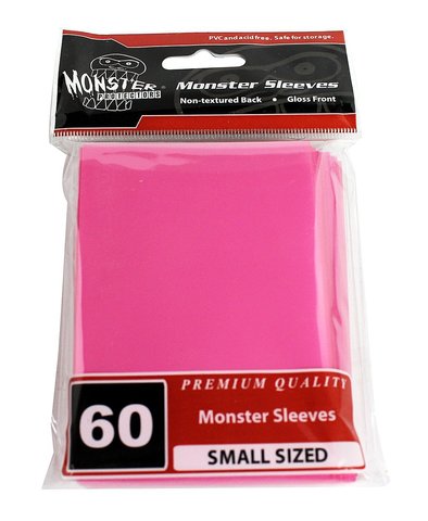 60ct Monster Pink Gloss Small Deck Protectors