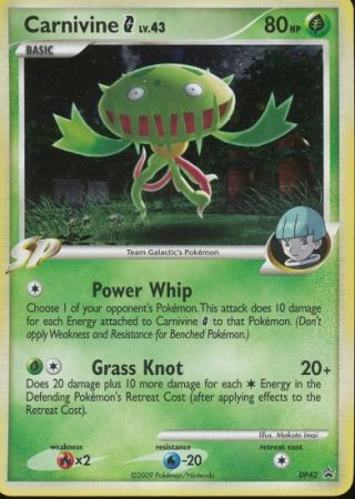 Carnivine G DP42 - Pokemon Foil Promo Card