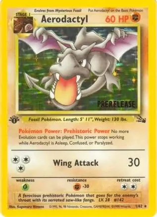 Aerodactyl - 1/62 - Holo Rare Prerelease Promo