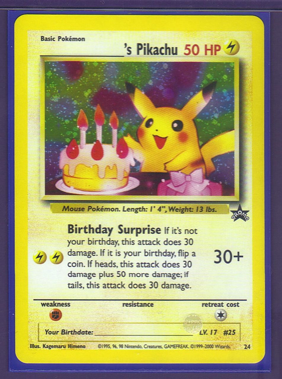 Pikachu (Birthday Pikachu) - 24 - Wizards Mail Giveaway (September-November 2000)