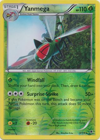 Yanmega - 4/119 - Rare - Reverse Holo