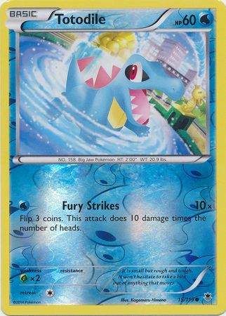 Totodile - 15/119 - Common - Reverse Holo