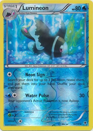 Lumineon - 19/119 - Uncommon - Reverse Holo