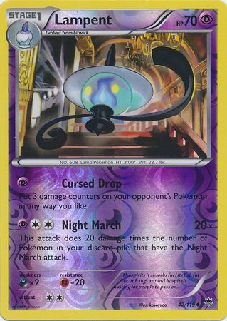 Lampent - 42/119 - Uncommon - Reverse Holo