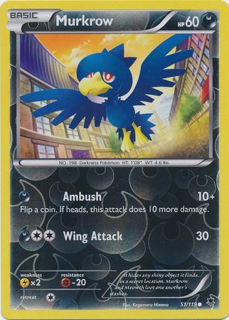 Murkrow - 51/119 - Common - Reverse Holo