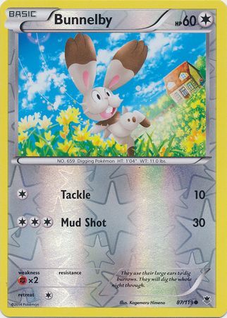 Bunnelby - 87/119 - Common - Reverse Holo