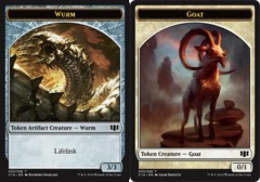 Wurm (Lifelink) // Goat Double-sided Token