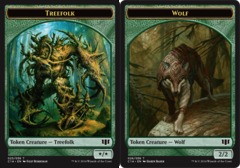 Treefolk // Wolf Double-sided Token