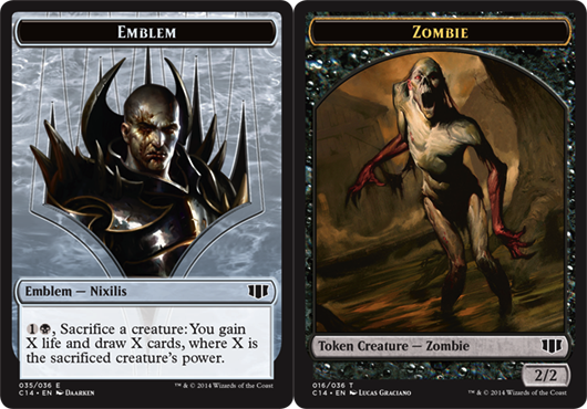 Emblem - Nixilis // Zombie Token - Black