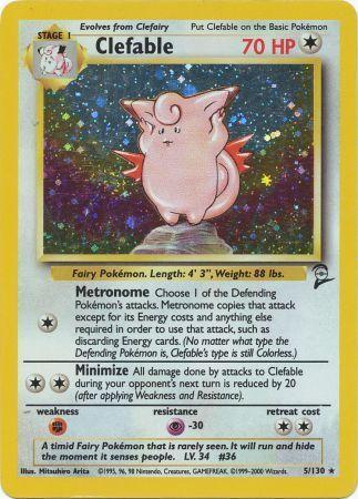 Clefable - 5/130 - Holo Rare - Unlimited Edition