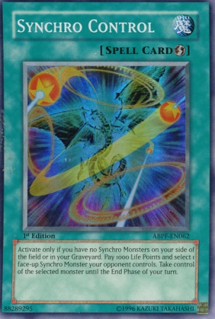 Synchro Control - ABPF-EN062 - Super Rare - 1st Edition