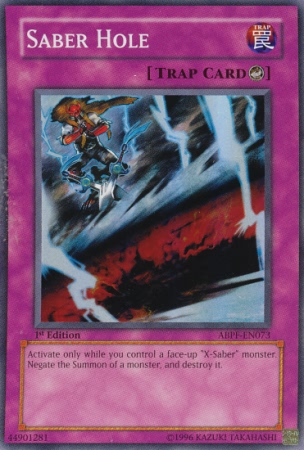 Saber Hole - ABPF-EN073 - Super Rare - 1st Edition Saber Hole - ABPF-EN073 - Super Rare - 1st Edition