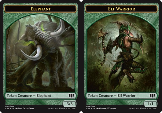 Elephant Token // Elf Warrior Token