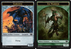 Gargoyle // Elf Warrior Double-sided Token