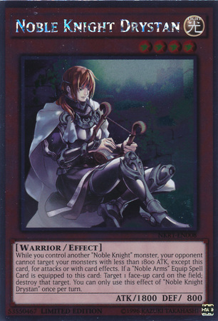 Noble Knight Drystan - NKRT-EN008 - Platine rare - edition limitee // Noble Knights of the Round Table - NKRT