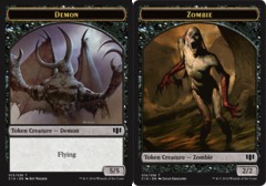 Demon (5/5) // Zombie (Black) Double-sided Token