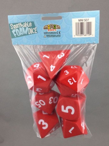 Squishable Foam Dice 7-Sided - Red