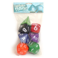 Squishable Foam Dice 7-Sided - Multicolored