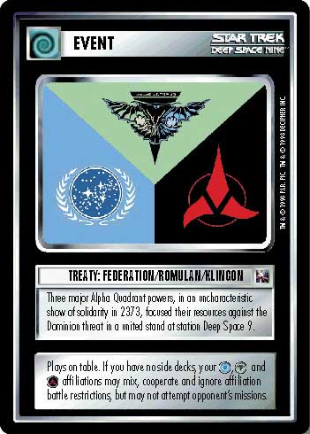 Treaty: Federation/Romulan/Klingon