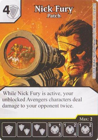 Nick Fury - Patch (Die & Card Combo)
