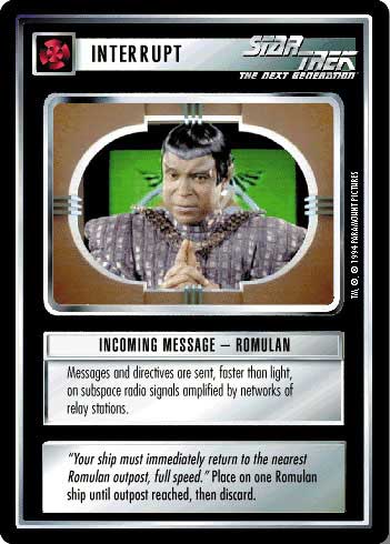 Incoming Message-Romulan