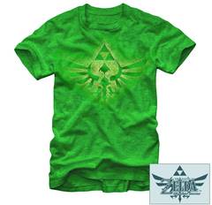 LEGEND OF ZELDA SOARING TRIFORCE KELLY T/S MED (C: 1-1-1)