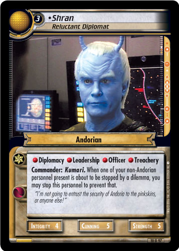 Shran, Reluctant Diplomat