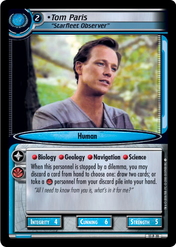 Tom Paris, Starfleet Observer