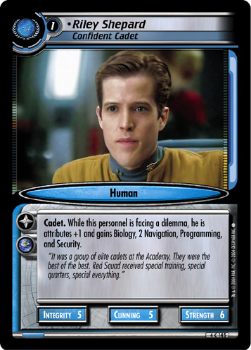 Riley Shepard, Confident Cadet