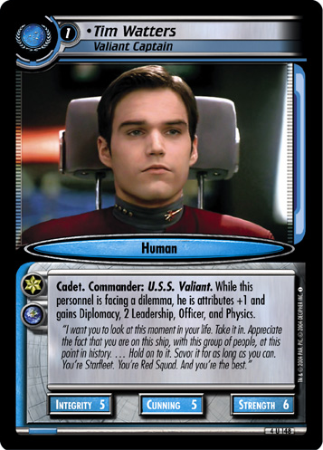 Tim Watters, Valiant Captain