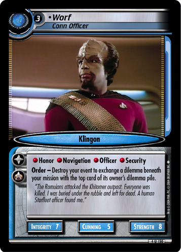 Worf, Conn Oficer