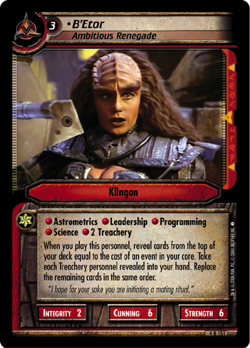 BEtor, Ambitious Renegade