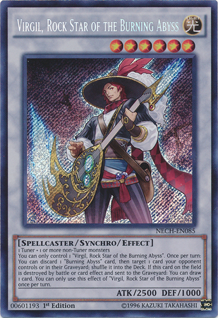 Virgil, Rock Star of the Burning Abyss - NECH-EN085 - Secret Rare - Unlimited Edition
