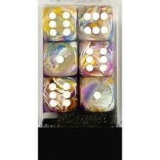 12 Festive Carousel w/ White 16mm D6 Dice - CHX27640